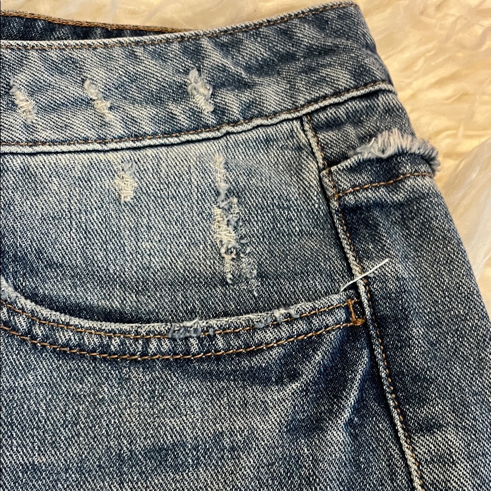NWT Women's Vervet Blue Jean Sienna Super high rise Shorts size Large - Picture 5 of 10